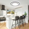 Wheatronic 2 Pack Black LED Flush Mount Ceiling Light Fixture