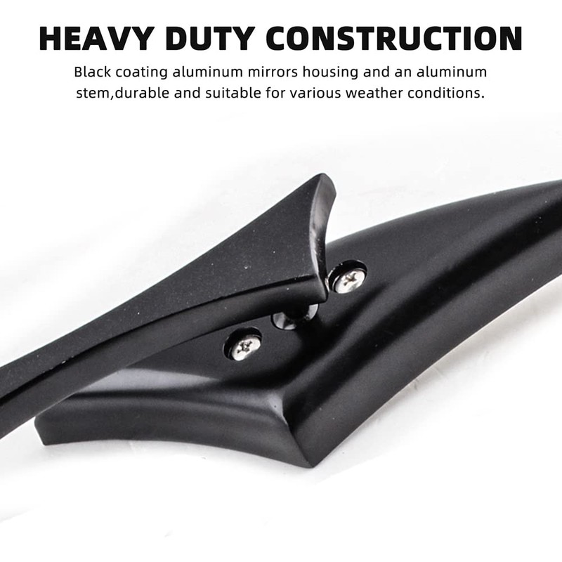 DREAMIZER 8mm/10mm Black Motorcycle Universal Blade Rear View Side Mirrors