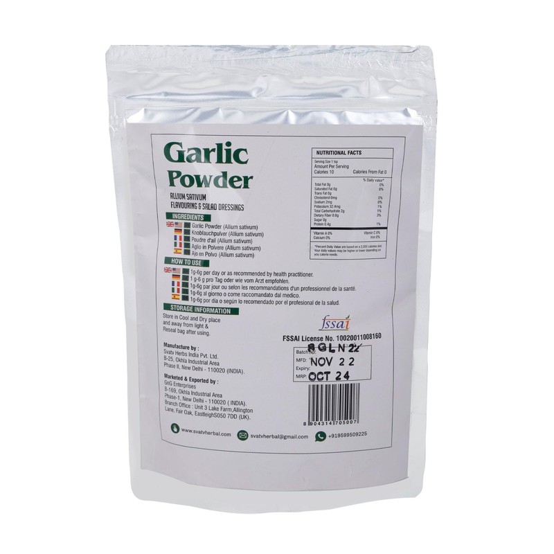 SVATV Garlic Powder (Allium Sativum) | For Flavouring | While