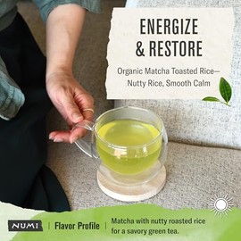 Numi Organic Matcha Toasted Rice Tea - 18 Bags of Energizing Goodness