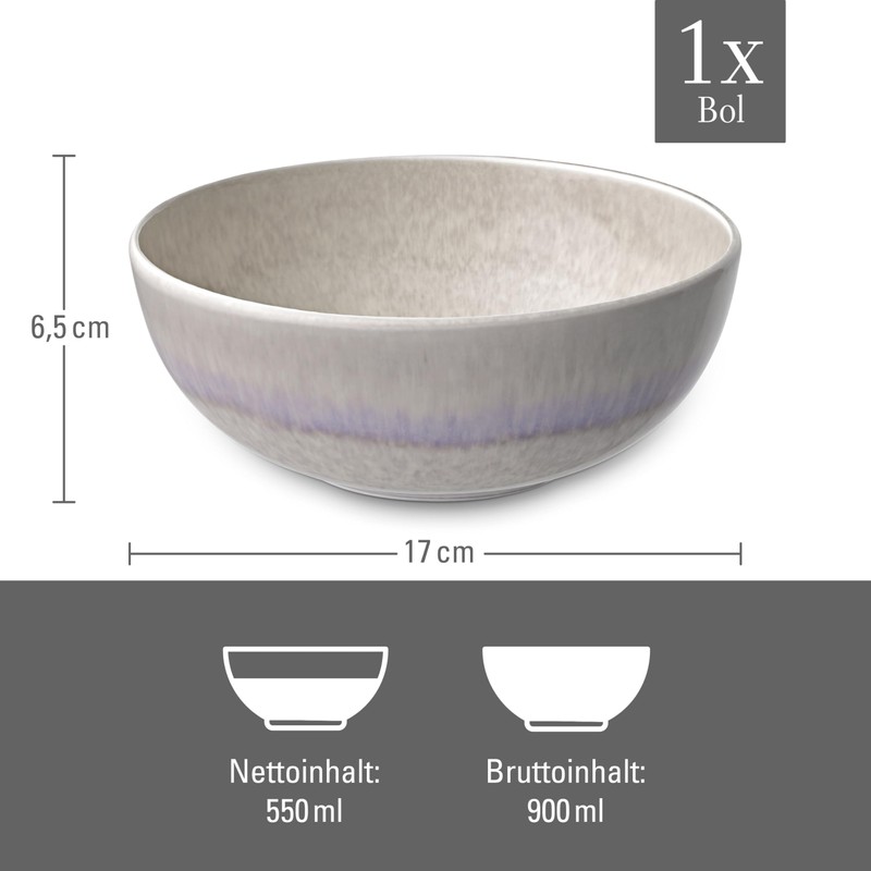 Villeroy & Boch Perlemor Sand Bol 17 x 17 x