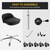 WKWKER Rolling Stool Swivel Stool with Wheels Height Adjustable Stool