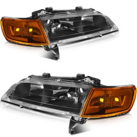 OCPTY Headlight Assembly Pair Replacement for Honda for Accord 1994-1997 Bulbs Not Included 33150-SV4-A02 33100SV4A02