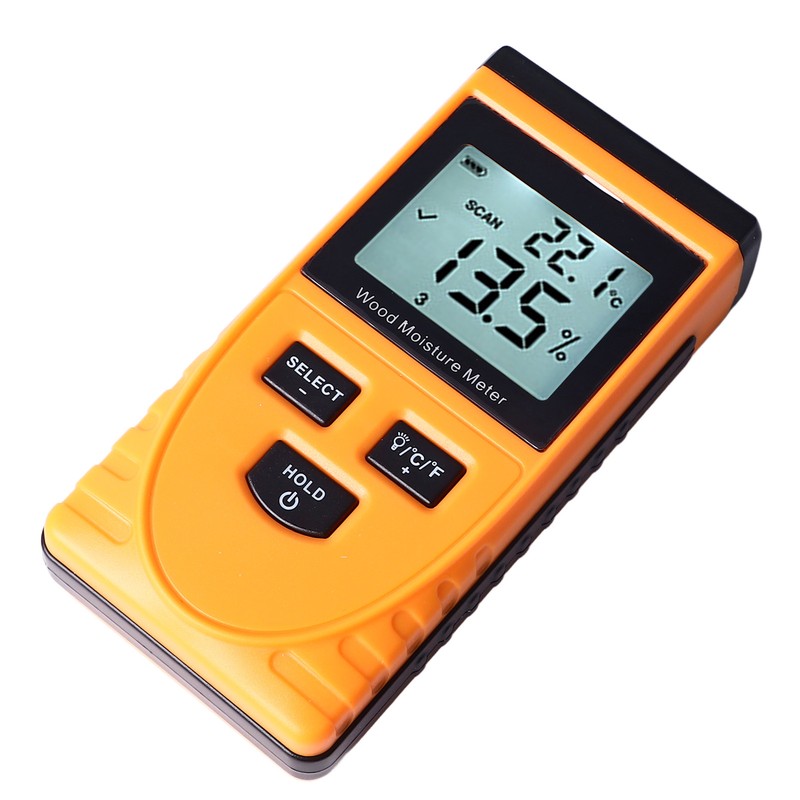 WT630 Wood Moisture Meter Pinless Induction 8 Levels Adjustment Multifunction