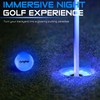 KINGTOP LED Golf Hole Lights (4-Pack) - Battery Operated, Anti-Glare