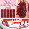 15000Pcs Red Flatback Hotfix Rhinestones for Bedazzling, Red Hotfix Gems