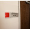 12" x 3" Conference Room Slider Sign, Silver-Red/Green