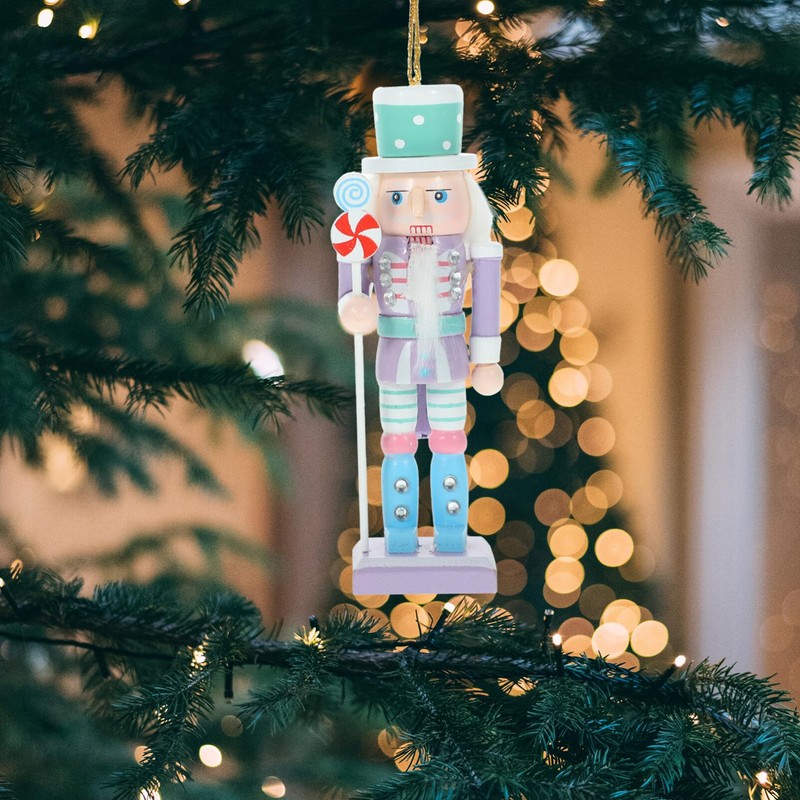 Sewroro Hanging Nutcracker Wooden Nutcracker Soldier Figures Christmas Nutcracker Dolls