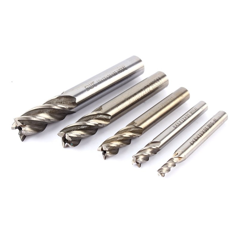 Estink HSS End Mill, CNC Cylindrical Shank End Mill Cutter