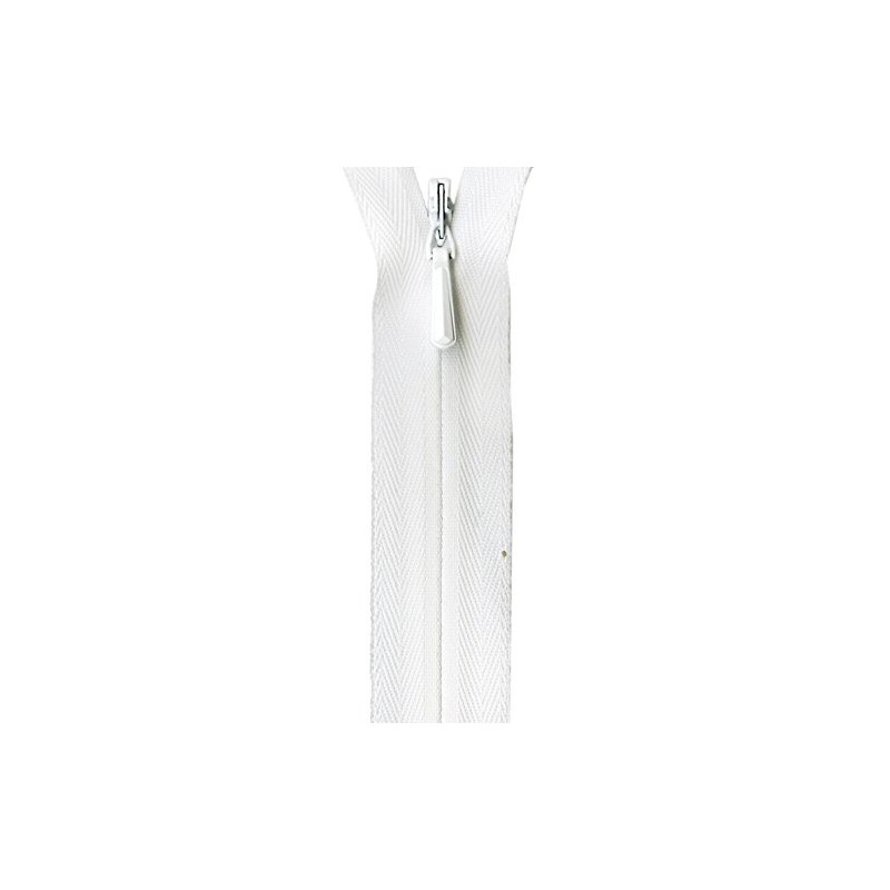 Unique Invisible Zipper 9"-White