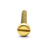 Hippo Hardware M4 (4mm X 10mm) Solid Brass Slotted Pan