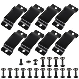 8 PCS Tape Measure Belt Clip Tape Measure Holder Metal Measuring Tapes Holder with Rivets Easy to Carry Matte Black