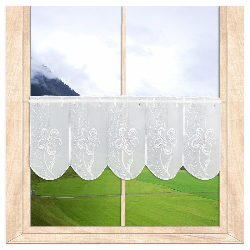 Modern Flower Dreams - Window Curtain Flower Fine Flower Embroidery