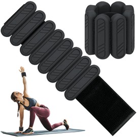 ouhos Adjustable Wrist and Ankle Weights, Black Pink Bracelet for Yoga, Dance, Barre, Pilates, Cardio, Aerobics, Walking Set of 2