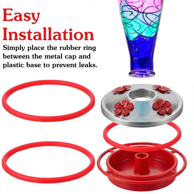 4 Pack Hummingbird Feeder Base Seal Ring, Hummingbird Feeder Replacement