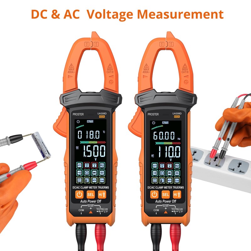 Proster Digital Clamp Meter - 600A DC AC Current 600V