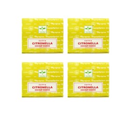 Satya Citronella Incense Dhoop Cone x4 pack, used for Aromatherapy, Spa, Yoga, Weddings, Reiki, Meditation, Healing by DHS…