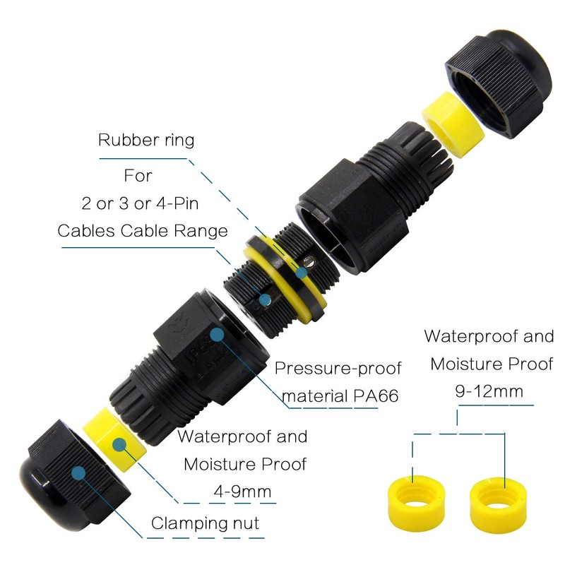 Underground Junction Box For 2 or 3 or 4-Pin Cables