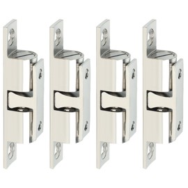 Alise Double Roller Catch Cabinet Latches,Adjustable Double Ball Tension Roller Catch Latch Brass Cabinet Door Latch,67mm Solid Metal Cabinet Latches and Catches,Pack of 4,Silver