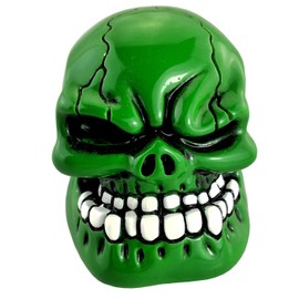 Lunsom Skull Shift Knobs Resin Shifter Head Most Car Transmission Shifting Stick Handle Fit Most Automatic Manual Vehicle (Gold)