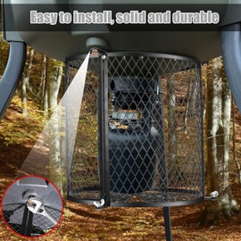 Varmint Feeder Cage, Weatherproof Deer Feeder Guard Cage, Protects Food, Stainless Steel, 12.2” x 11.8” Varmint Cage for Feeder, Keep Wildlife Away from Your Feeder