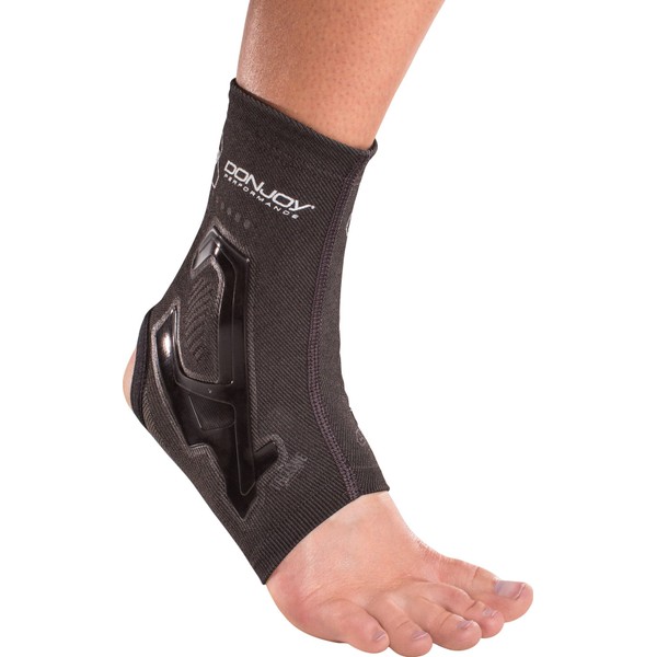 DonJoy Performance TRIZONE Compression: Ankle Support Brace, Black, Small