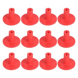 PATIKIL Rubber Golf Tee, 12 Pack 1.4 Inch Golf Practice Tees Training Driving Range Tee Stable Golf Ball Holder for Outdoors Indoors Hitting Mat, Red