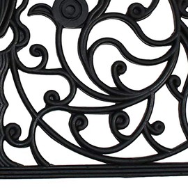 DII Rubber Doormats Collection All Weather, 24x36, Wrought Iron Half Round