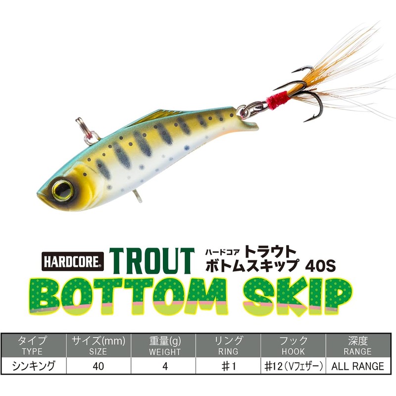 DUEL Hardcore Trout Bottom Skip 40mm – Sinking Lure for