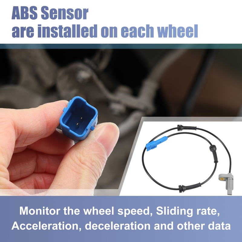 QUARKZMAN 2 Pieces Rear Left Right ABS Sensor Wheel Speed