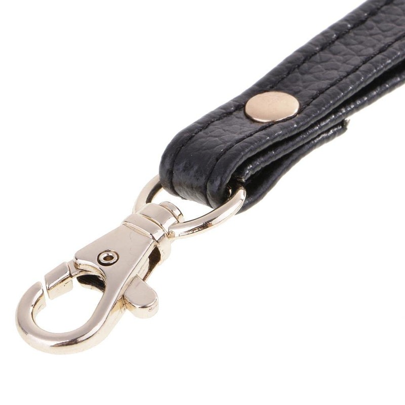 zalati Wristlet Strap Real Leather Small Handle Strap Gold Buckle