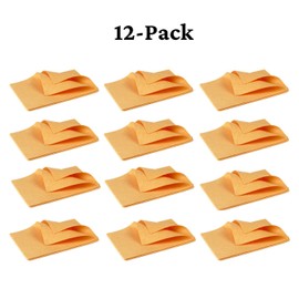 Imusa USA 24 Pack Reusable Cuban Style Mop Cloth Super Absorbent Multi-Purpose Cleaning Shammy (Chamois) Towel Cloth, Orange