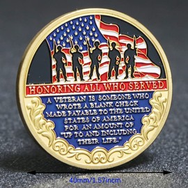 American Veterans Challenge Coin, Thanksgiving Commemorative Coin, Commemorative Gift for All Veterans