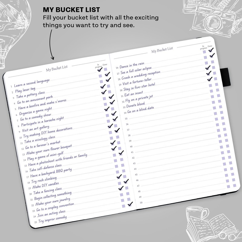 Legend Bucket List Journal – The Ultimate Notebook to Plan