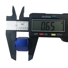 Unbranded (one) Female 6AN Flare Cap Fitting Block Nut Universal Aluminum Alloys Blue