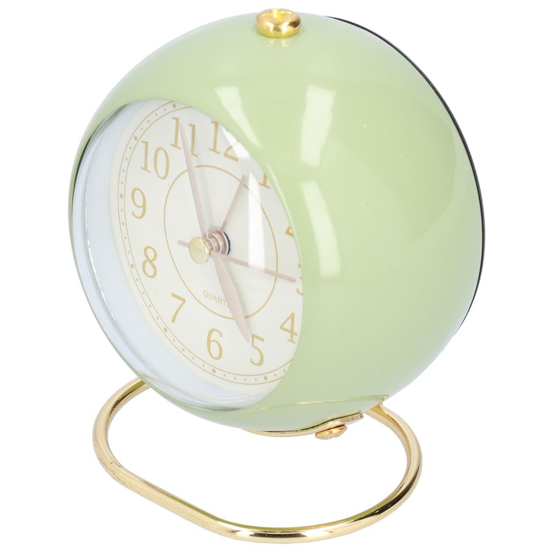 Alarm Clock Silent Non Ticking Metal Paint Power Saving Eye