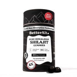 Better Alt Pure Himalayan Shilajit Gummies with 100% Shilajit |High Potency Gold Grade| 60 Gummies for Energy Boost & Immune Support, 75%+ Fulvic Acid| Travel Friendly - Tamarind Flavor
