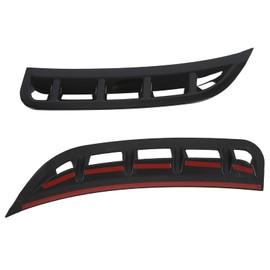 Side Spoiler Protection, Cover for Side Ventilation Slots on Front Bumper, Pair of Front Bumpers, Side Air Outlet, Spoiler, Wind Gauge, Glossy Black Replacement