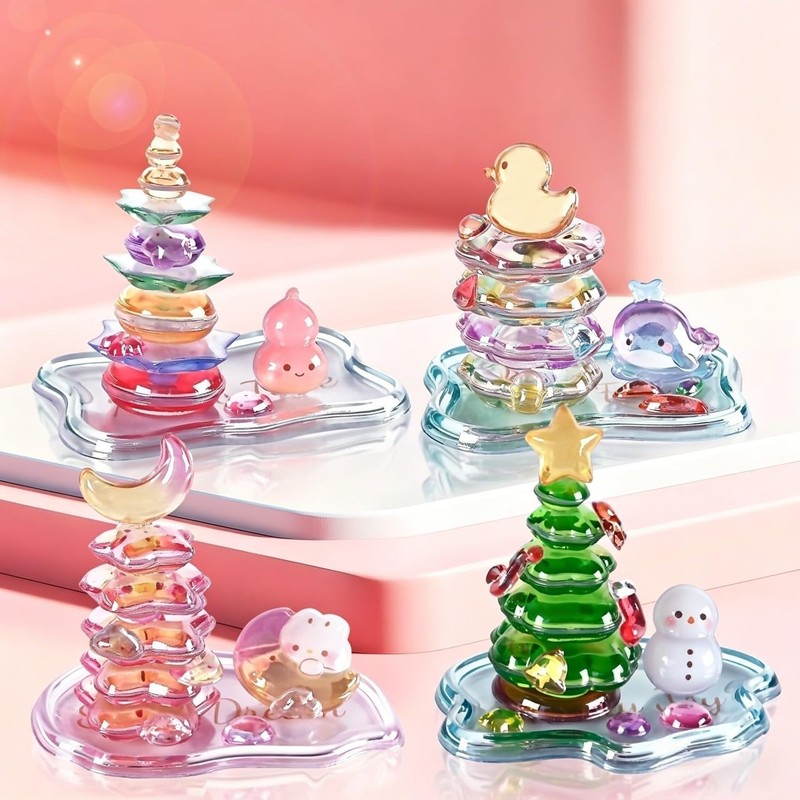 4 PCS 3D Relief Puffy Stickers, Kawaii Aesthetic Decor, 4