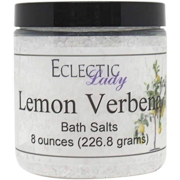 Lemon Verbena Bath Salts by Eclectic Lady, 8 ounces