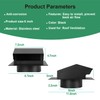 LTSEAME 6 inch Roof Vent Cap, Removable Roof Vent, Bathroom