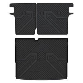 LASFIT Cargo Mat & Backrest Mats for Nissan Kicks 2025 (Not Fit AWD & 2025 Kicks Play), All Weather TPE Custom Fit Easy Clean Durable No-Curling Trunk Mat for Kicks 2025 S/SV/SR Cargo Liner