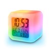 vinmax Digital Alarm Thermometer Night Glowing Cube 7 Colors Clock