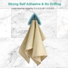 Pletpet 4Pcs Towel Hook Holder Grabber, Drill Free Self Adhesive