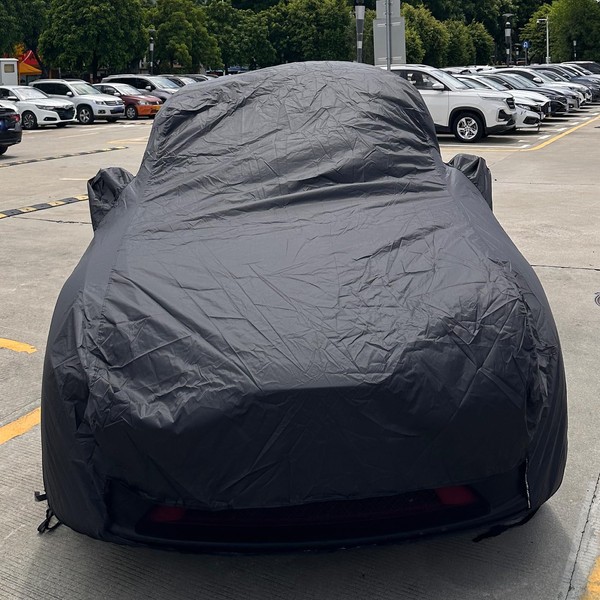 Tesla Model Y Waterproof Car Cover - Full Exterior Covers All Weather Protection, UV-Proof Sun Shade Cover Cars Protector Winter Dustproof Outdoor Accessories for Tesla Model Y丨Black