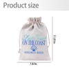 Bridal Drawstring Gift Bag for Beach Bachelorette Wedding Party Goody