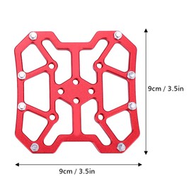 Bike Pedal Adaptor 1 Pair Aluminium Alloy Bike Bicycle Clipless Pedal Platform Adapter for SPD (Red)