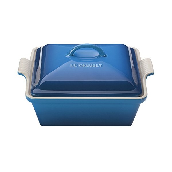 Le Creuset Stoneware Heritage Covered Square Casserole, 2.5 qt. (9"),