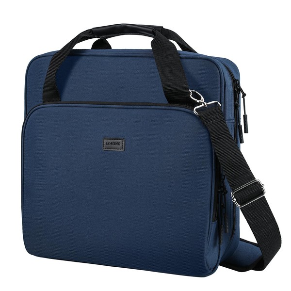Losong 3 Ring Zipper Binder 3 Inch D-Ring, Binder with