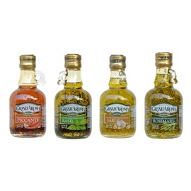 Grand'Aroma Piccante, Rosemary, Garlic, Basil, Flavored Extra Virgin Olive Oil, 8.5-Ounce Bottles (Pack of 4)